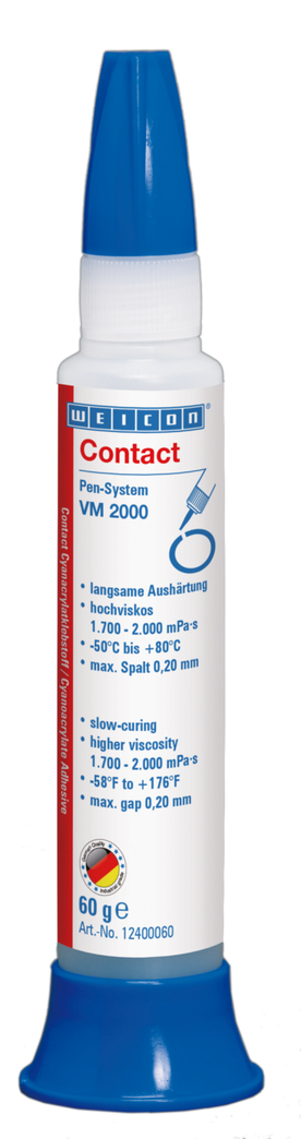 WEICON Contact VM 2000 Adeziv cianoacrilat | adeziv instant cu vascozitate inalta, pentru metale