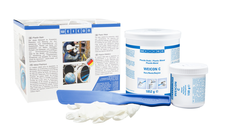 WEICON C | sistem de rasini epoxidice cu pulbere de aluminiu pentru reparatii si turnare in forma WEICON C | sistem de rasini epoxidice cu pulbere de aluminiu pentru reparatii si turnare in forma