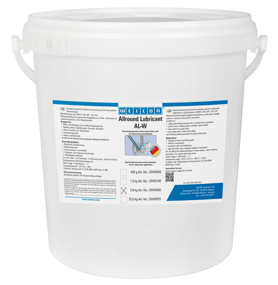 Vaselină de înaltă performanță AL-W | Lubrifiant special pentru aplicații subacvatice