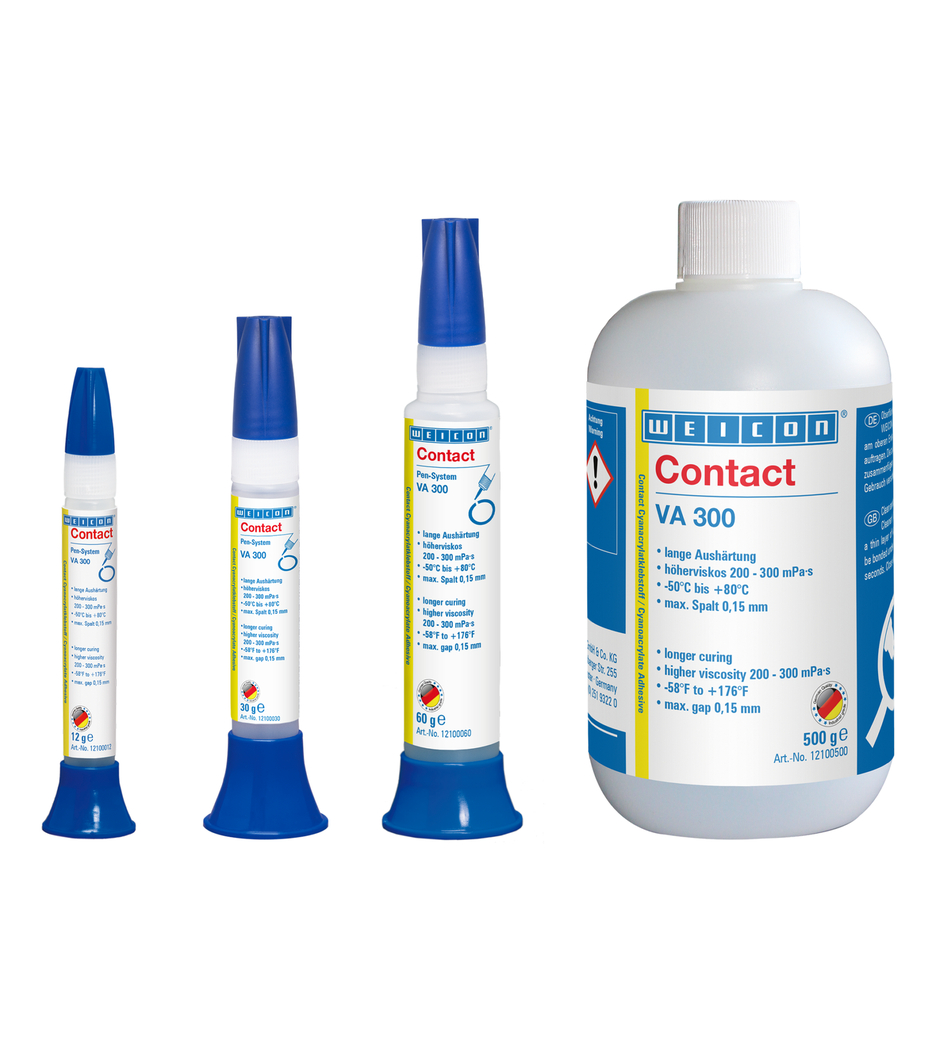 WEICON Contact VA 300 Adeziv cianoacrilat | adeziv instant pentru materiale poroase si absorbante