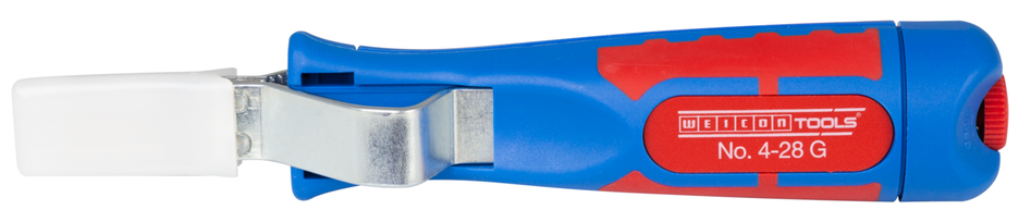 Cuțit dezizolat cablu 4 - 28 G | cu maner bicomponent ce include lama dreapta si capac de protectie, interval de lucru  4 - 28 mm Ø