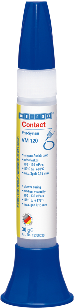 WEICON Contact VM 120 Adeziv cianoacrilat | adeziv instant cu vascozitate medie, pentru metale