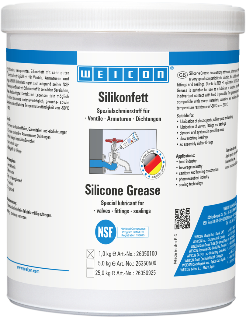 Vaselină siliconică | Vaselina de lubrifiere cu certificare alimentara