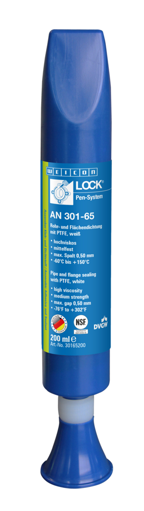 WEICONLOCK® AN 301-65 | cu PTFE, rezistenta medie, certificat de aprobare pentru apa potabila