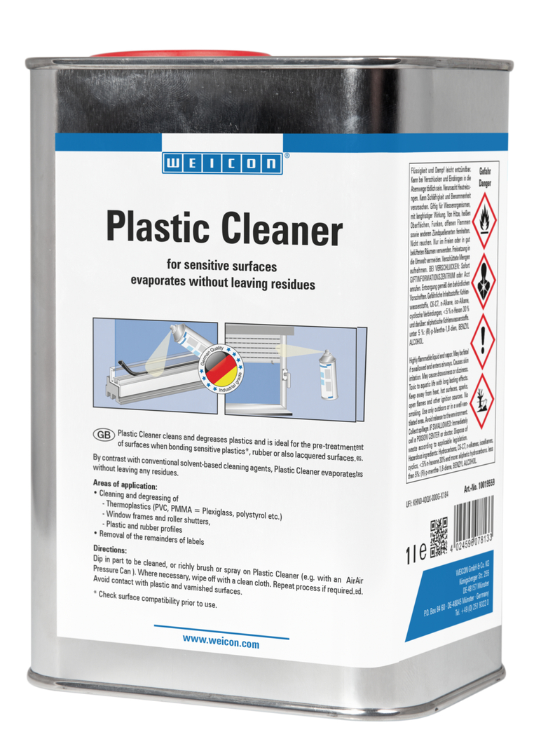 Lichid curatare materiale plastice | solutie de curatare pentru plastic, cauciuc si materiale vopsite in camp electrostatic