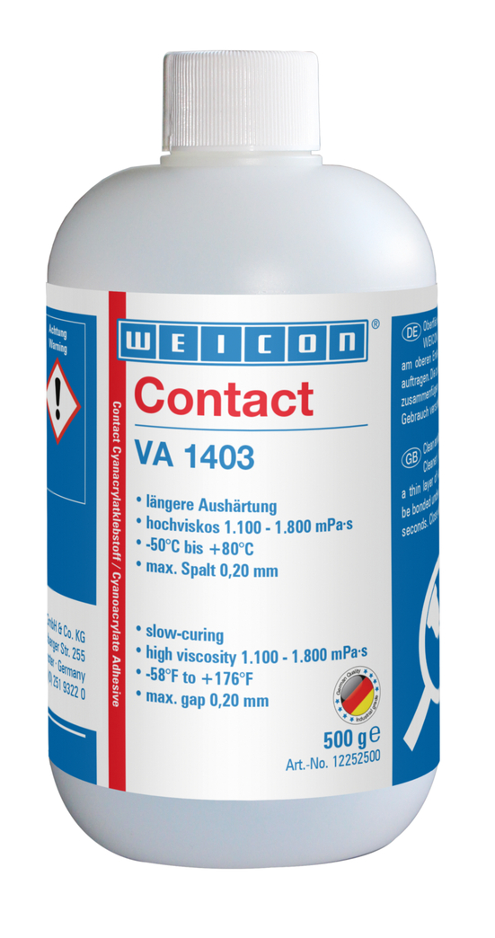 WEICON Contact VA 1403 Adeziv cianoacrilat | adeziv instant rezistent la umiditate, cu vascozitate inalta