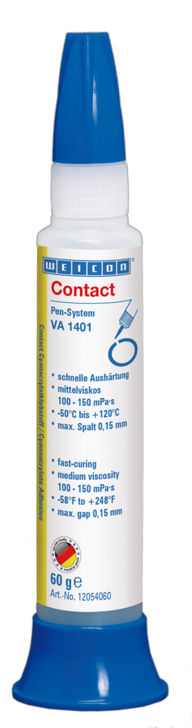 WEICON Contact VA 1401 Adeziv cianoacrilat | adeziv instant pentru material textil, cauciuc spongios si elastomeri cu pori mari