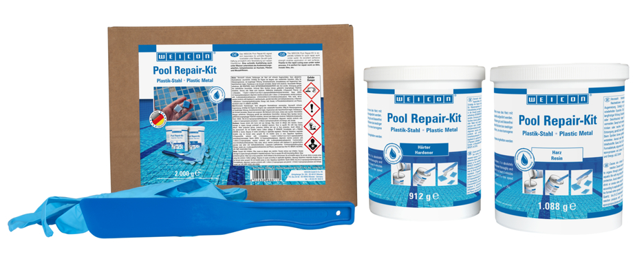 Set de reparat piscine WEICON | reparații rapide, chiar și sub apă