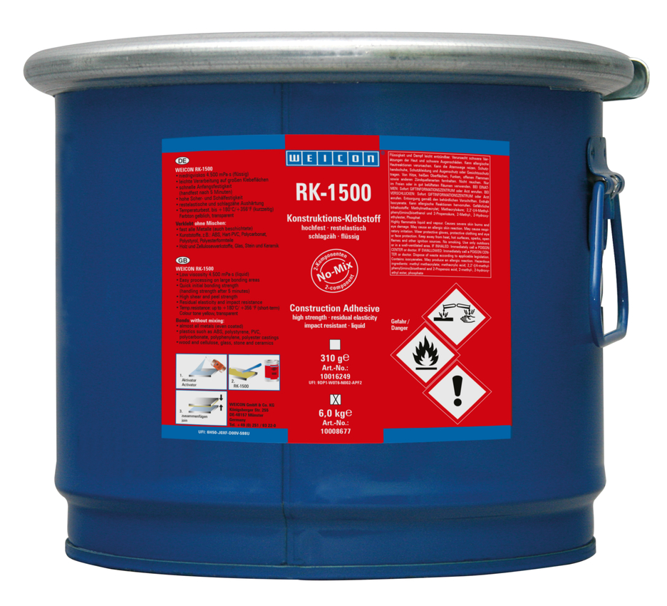 RK-1500 adeziv structural acrilic | adeziv structural acrilic, lichid, fara amestecare