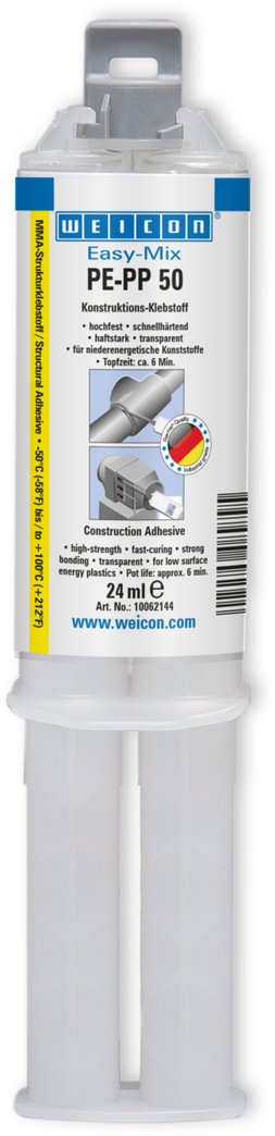 Adeziv adezivul structural acrilic Easy Mix PE-PP 50 | adeziv de constructie pe baza de metil-acrilat pentru materiale plastice speciale