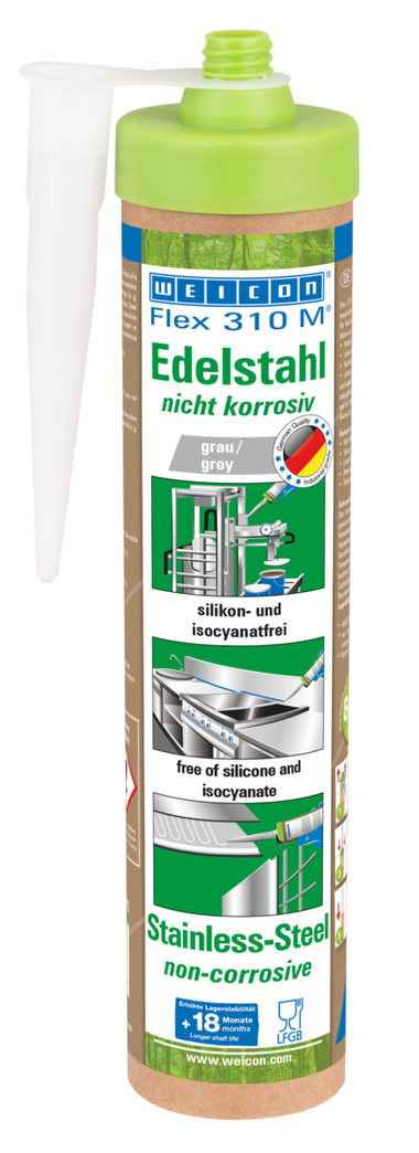 Flex 310 M® Inox | adeziv si etansant cu aderernta initiala ridicata si aspect metalic, pe baza de MS Polimer