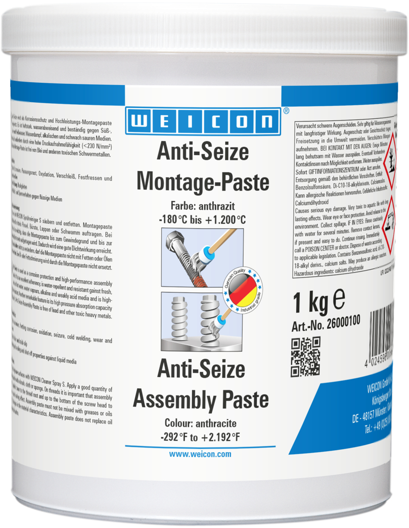 Pasta de montaj Anti-Seize Standard | agent de ungere și separare tip pasta