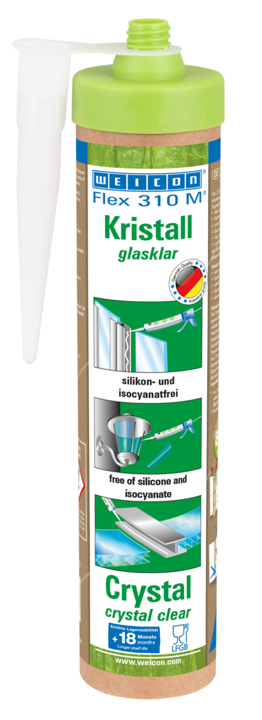 Flex 310 M® Cristal MS Polimer | adeziv elastic pe bază de MS polimer, pentru lucrări fără oboseală