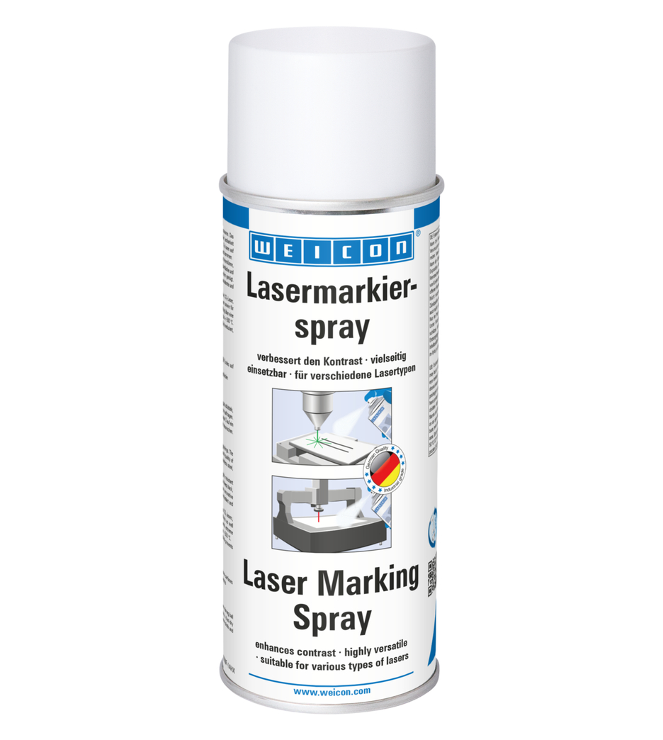 Spray de marcare gravură cu laser WEICON | Spray special pentru îmbunătățirea contrastului în gravurile cu laser