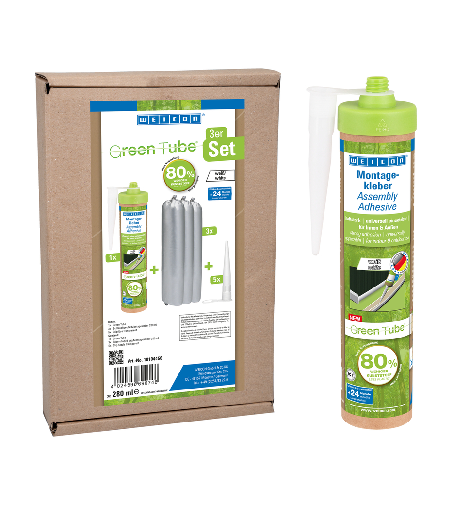 Adeziv de asamblare WEICON Green Tube | adeziv universal puternic pentru utilizare la interior și exterior