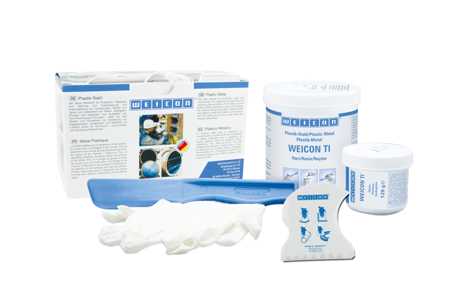 WEICON TI | sistem de rasini epoxidice cu pulbere de titan pentru reparatii WEICON TI | sistem de rasini epoxidice cu pulbere de titan pentru reparatii