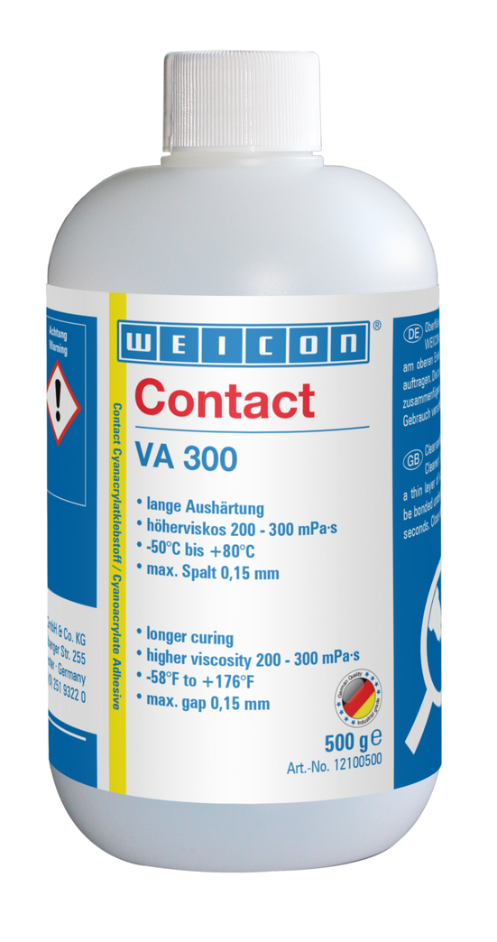 WEICON Contact VA 300 Adeziv cianoacrilat | adeziv instant pentru materiale poroase si absorbante