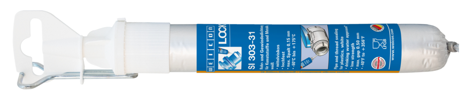 WEICONLOCK® SI 303-31 Etanșant pentru țevi și filete | rezistenta joasa, vascozitate ridicara, certificare ISEGA