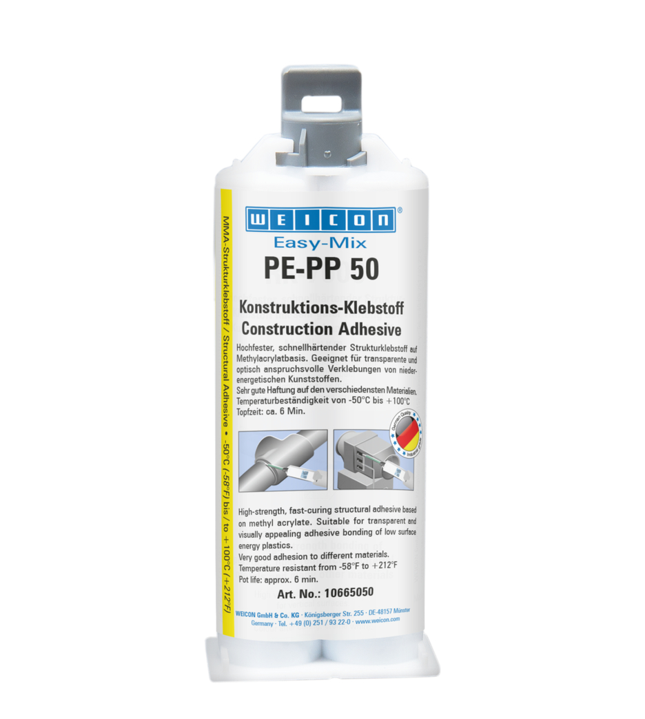 Adeziv adezivul structural acrilic Easy Mix PE-PP 50 | adeziv de constructie pe baza de metil-acrilat pentru materiale plastice speciale