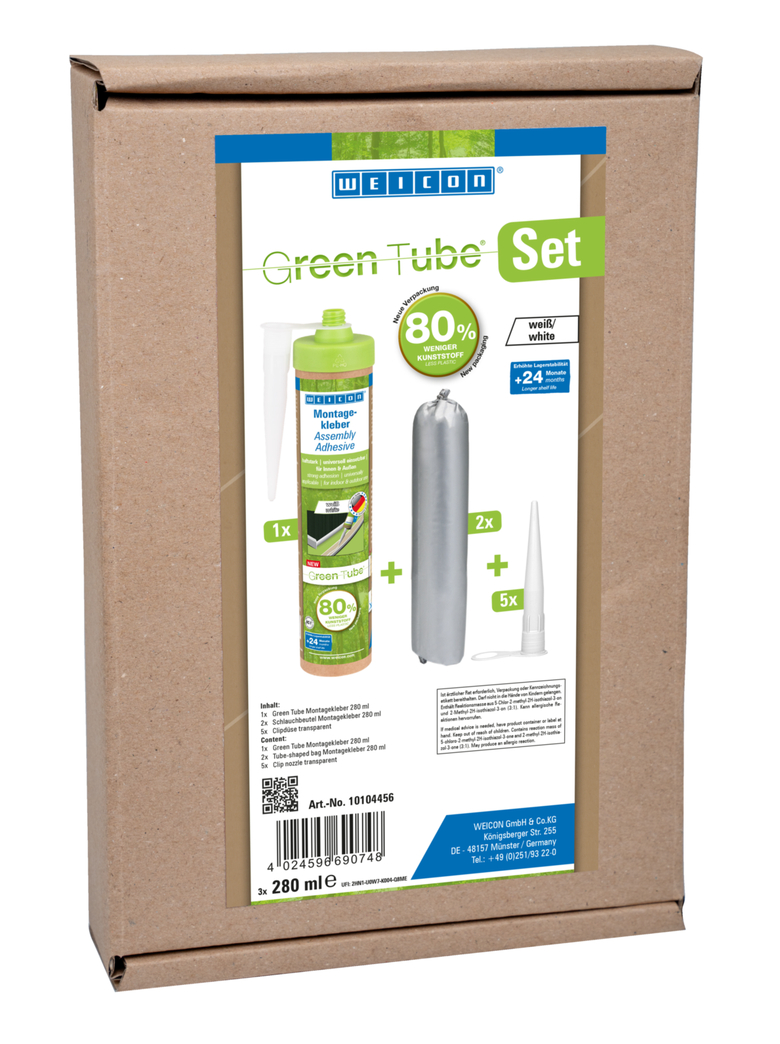 Adeziv de asamblare WEICON Green Tube | adeziv universal puternic pentru utilizare la interior și exterior