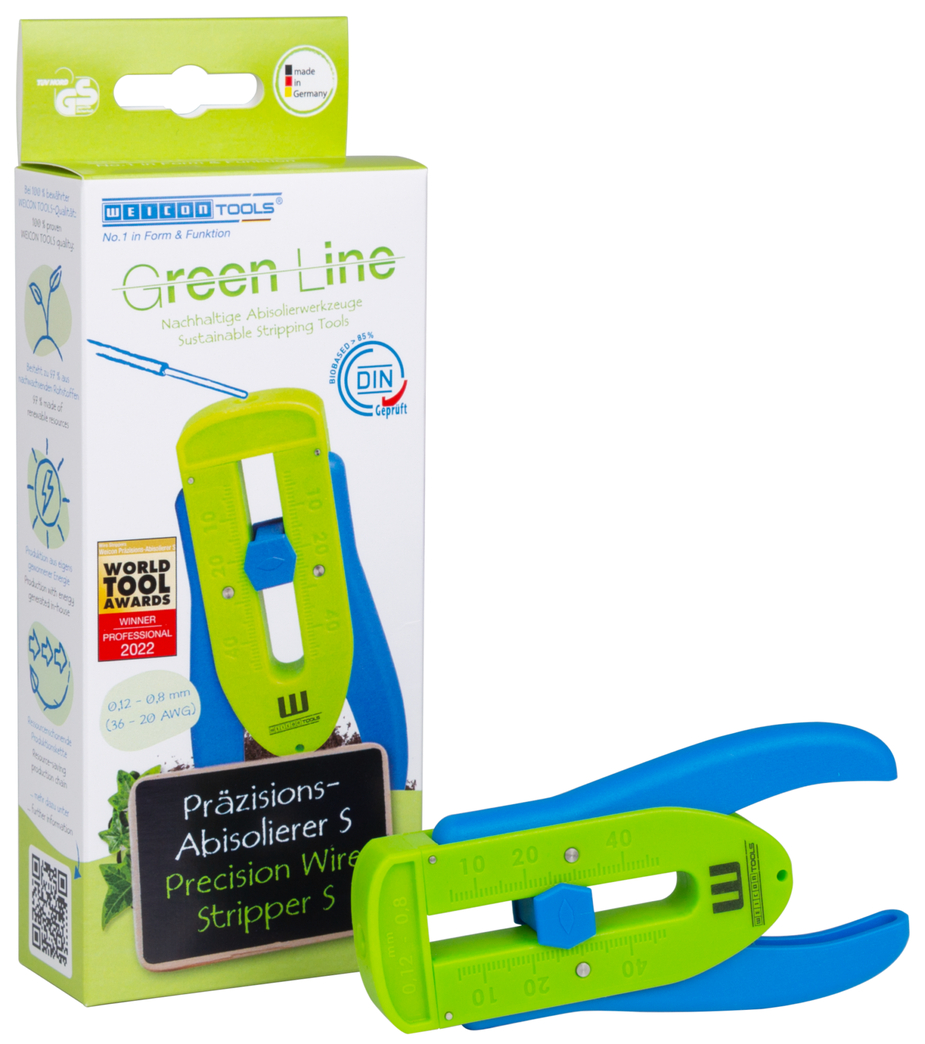 Dezizolator de precizie S Green Line (gama verde) | pentru cabluri si conductori subtiri, cu interval de lucru intre 0,12 mm - 0,8 mm (36-20 AWG)