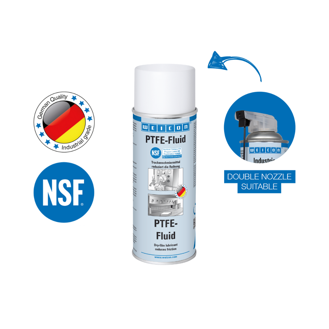 PTFE  lubrifiant fluid | lubrifiant uscat fara vaselina pentru sectorul alimentar NSF H2