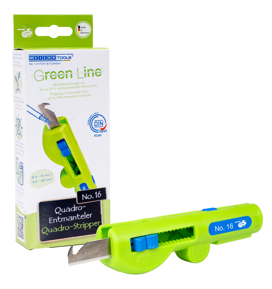Dezizolator Quadro No.16 Green Line (gama verde) | dezizolator multifunctional, interval de lucru dezizolare 0,5 - 6,0 mm² / inlaturare manta  8 - 13 mm Ø