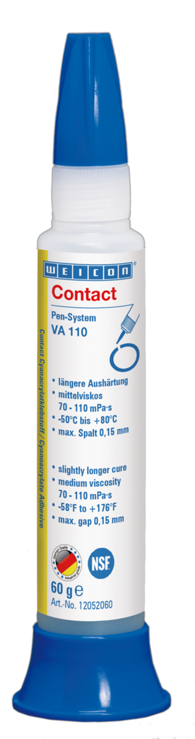 WEICON Contact VA 110 Adeziv cianoacrilat | adeziv instant pentru domeniul alimentar si al apei potabile