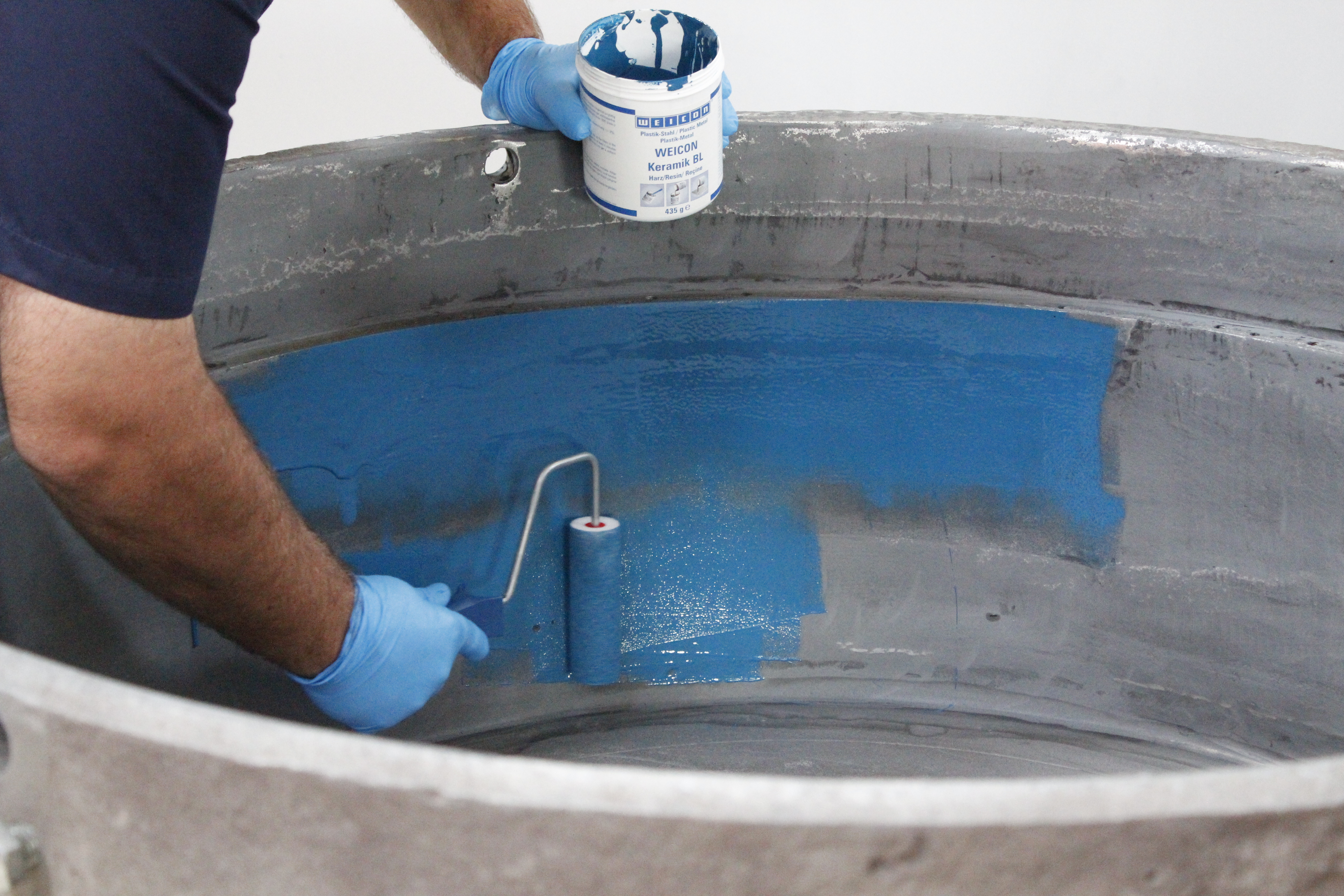 WEICON Ceramic BL | sisteme de rasini epoxidice cu pulbere minerala pentru protectie extrema la uzura si rezistenta inalta la abraziune